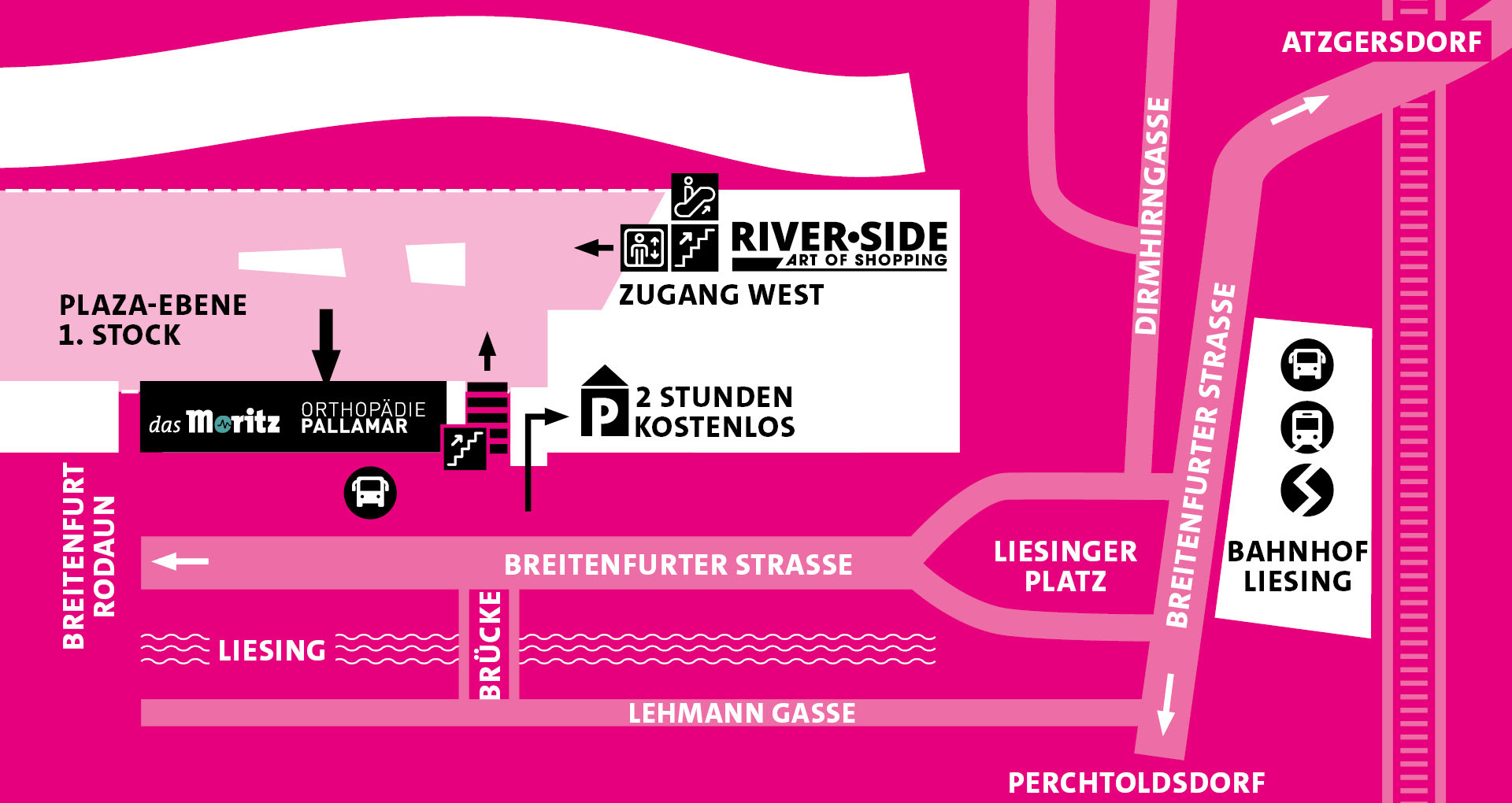 Lageplan der Orthop&auml;die Pallamar